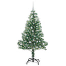 vidaXL Mű karácsonyi fa hóval borítva LED fényekkel 150 LED-del 150 cm
