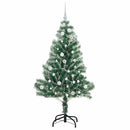 vidaXL Mű karácsonyi fa hóval borítva LED fényekkel 150 LED-del 150 cm