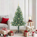 vidaXL Mű karácsonyi fa hóval borítva LED fényekkel 150 LED-del 150 cm