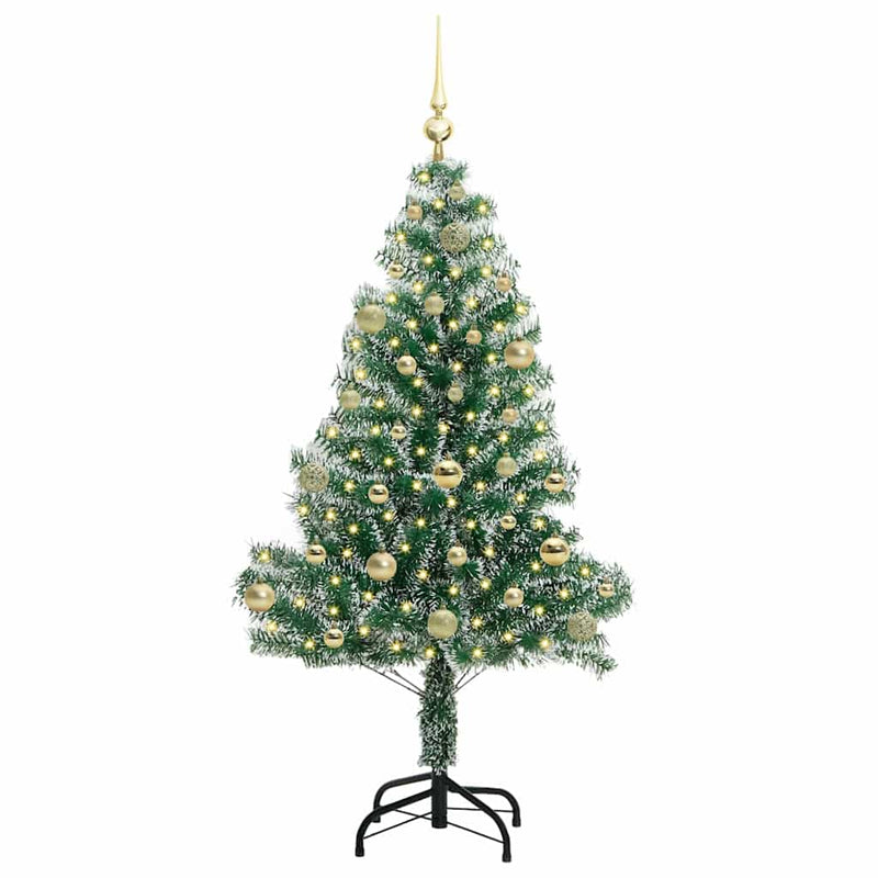 vidaXL Mű karácsonyi fa hóval borítva LED fényekkel 150 cm