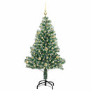 vidaXL Mű karácsonyi fa hóval borítva LED fényekkel 150 LED-del 150 cm