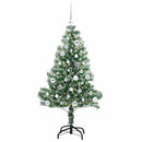 vidaXL Mű karácsonyi fa hóval borítva LED fényekkel 150 LED-del 150 cm