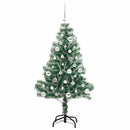 vidaXL Mű karácsonyi fa hóval borítva LED fényekkel 150 LED-del 150 cm