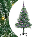 vidaXL Mű karácsonyi fa hóval borítva LED fényekkel 150 LED-del 150 cm