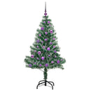 vidaXL Mű karácsonyi fa hóval borítva LED fényekkel 150 LED-del 150 cm