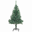 vidaXL Mű karácsonyi fa hóval borítva LED fényekkel 150 LED-del 150 cm