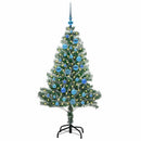 vidaXL Mű karácsonyi fa hóval borítva LED fényekkel 150 LED-del 150 cm