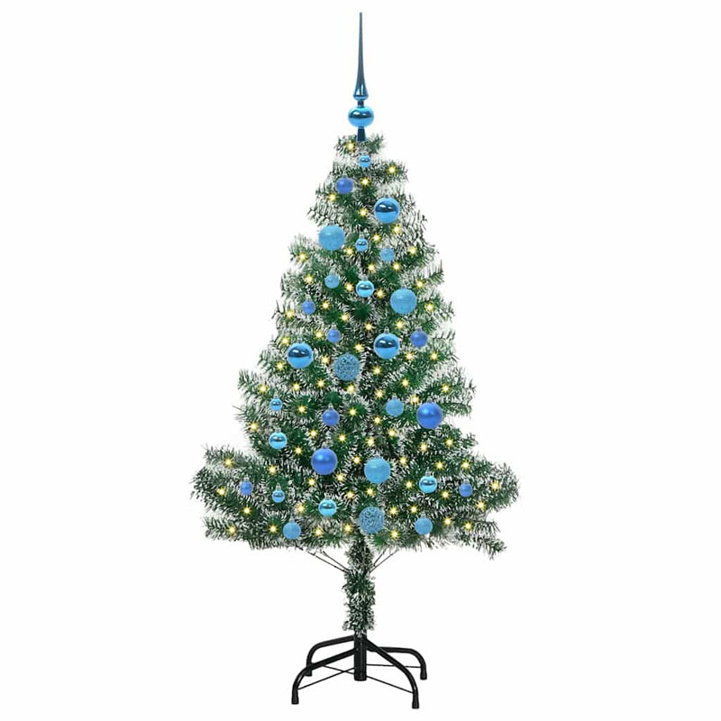 vidaXL Mű karácsonyi fa hóval borítva LED fényekkel 150 cm