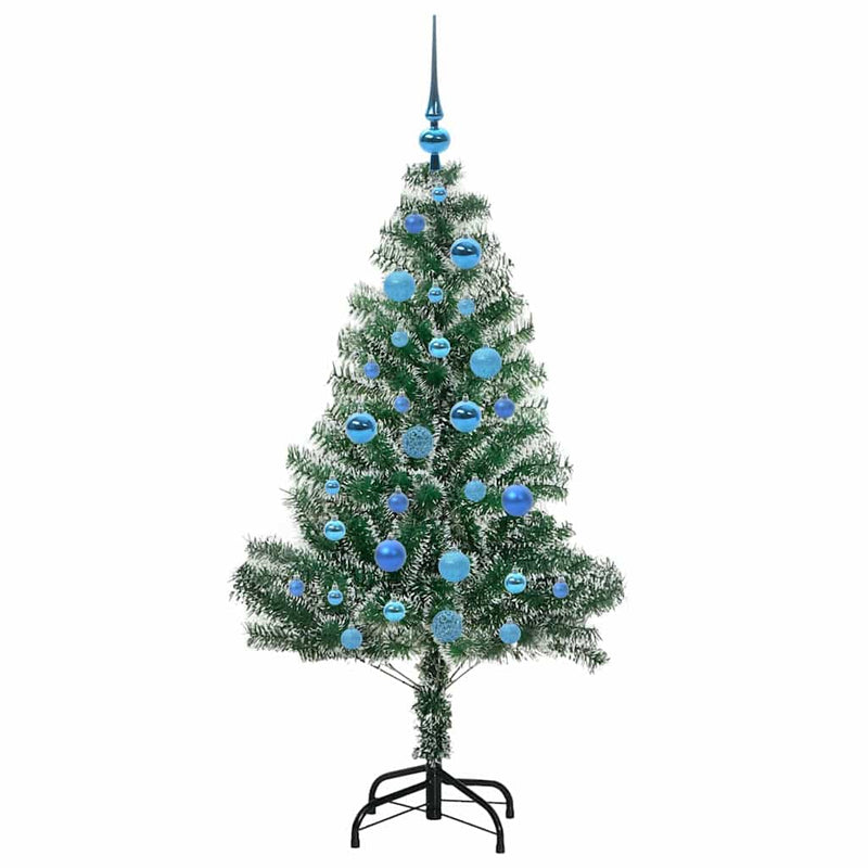 vidaXL Mű karácsonyi fa hóval borítva LED fényekkel 150 cm