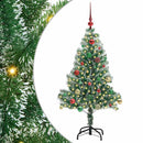 vidaXL Mű karácsonyi fa hóval borítva LED fényekkel 150 LED-del 150 cm