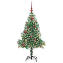 vidaXL Mű karácsonyi fa hóval borítva LED fényekkel 150 LED-del 150 cm