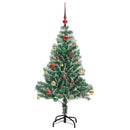 vidaXL Mű karácsonyi fa hóval borítva LED fényekkel 150 LED-del 150 cm