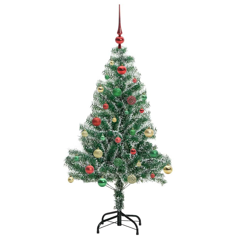 vidaXL Mű karácsonyi fa hóval borítva LED fényekkel 150 cm
