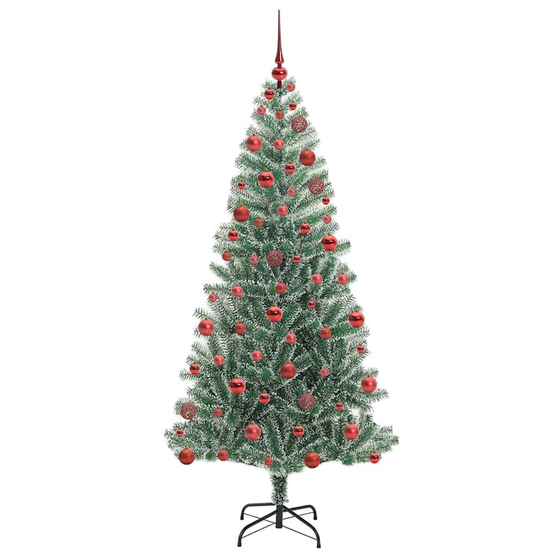 vidaXL Mű karácsonyi fa hóval borítva LED fényekkel 180 cm