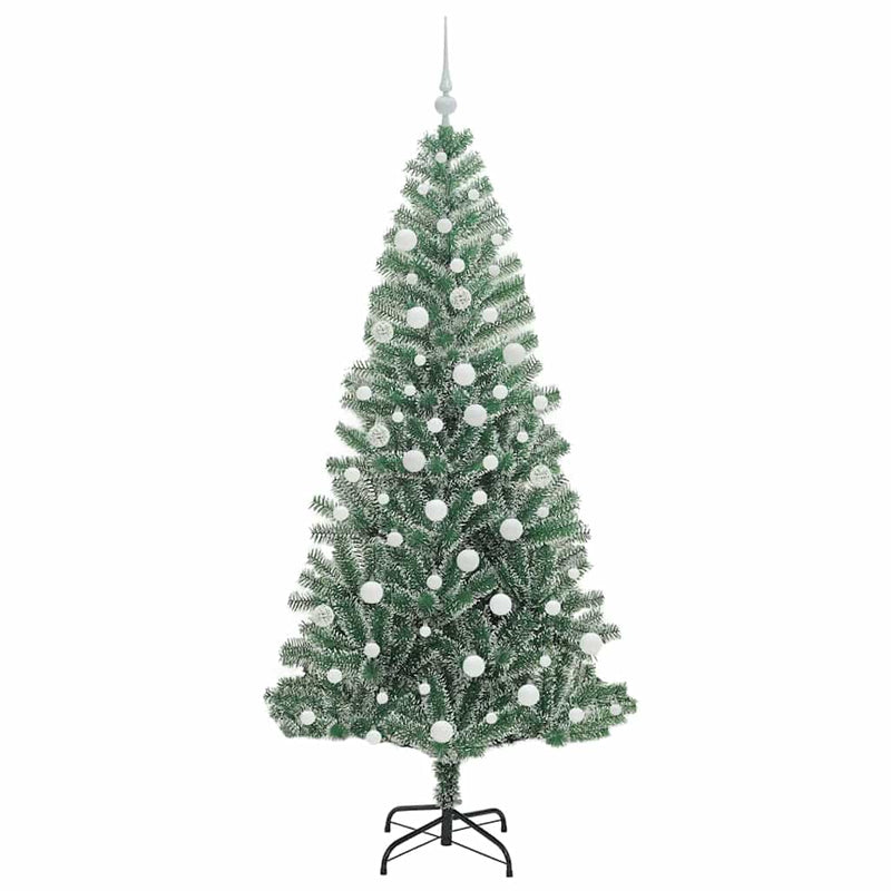 vidaXL Mű karácsonyi fa hóval borítva LED fényekkel 180 cm