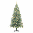 vidaXL Mű karácsonyi fa hóval borítva LED fényekkel 300 LED-del 180 cm