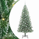 vidaXL Mű karácsonyi fa hóval borítva LED fényekkel 300 LED-del 210 cm