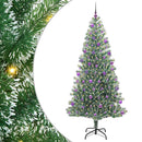 vidaXL Mű karácsonyi fa hóval borítva LED fényekkel 300 LED-del 210 cm