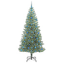 vidaXL Mű karácsonyi fa hóval borítva LED fényekkel 300 LED-del 210 cm
