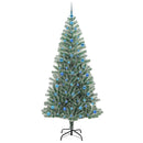vidaXL Mű karácsonyi fa hóval borítva LED fényekkel 300 LED-del 210 cm
