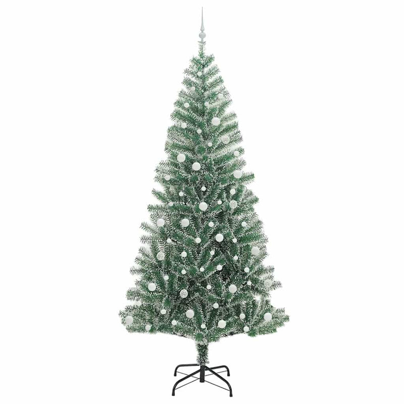 vidaXL Mű karácsonyi fa hóval borítva LED fényekkel 240 cm
