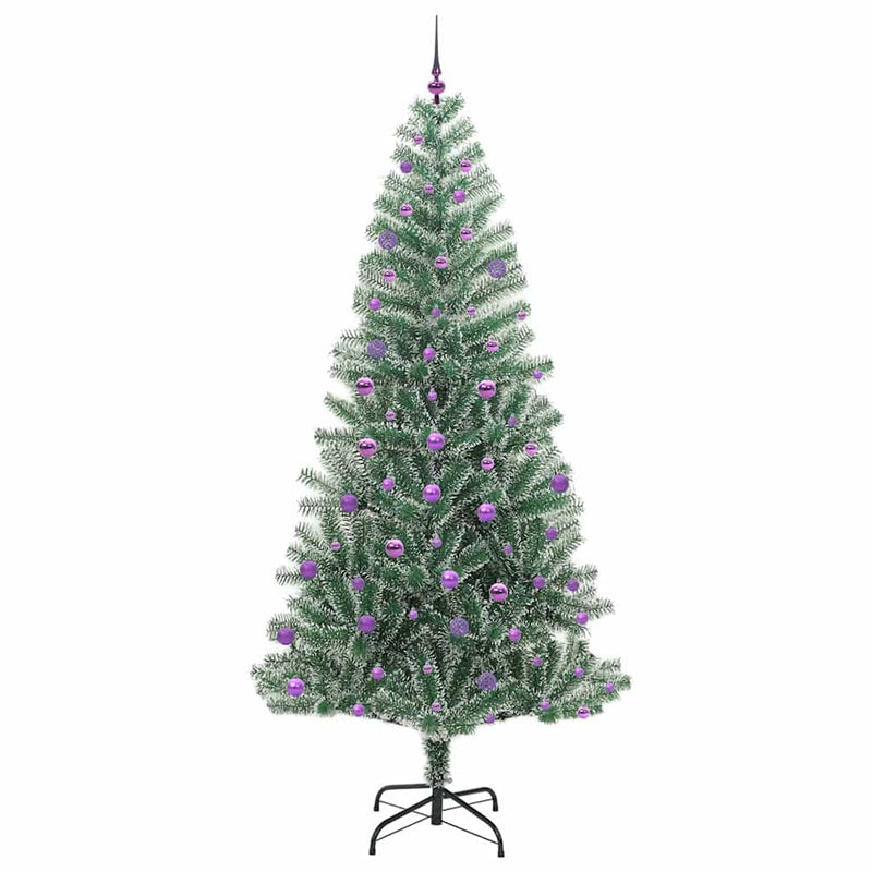 vidaXL Mű karácsonyi fa hóval borítva LED fényekkel 240 cm