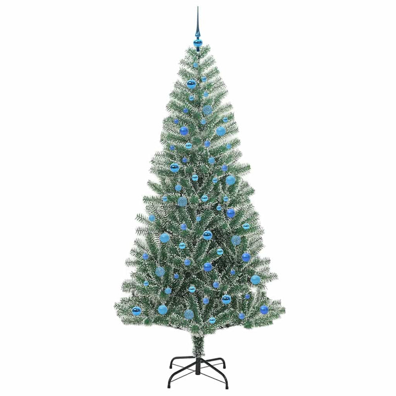 vidaXL Mű karácsonyi fa hóval borítva LED fényekkel 240 cm