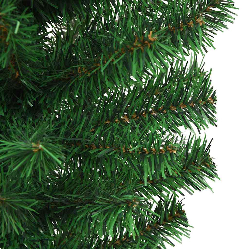 vidaXL Felfordított Műfenyő Előre Megvilágítva Díszgolyó Szettel