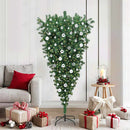 vidaXL Felfordított Műfenyő Előtelepített Karácsonyi Fa Labdával Szett