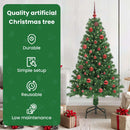 vidaXL Mű karácsonyfa 150 LED-del Zöld 150 cm PVC és Acél és Műanyag