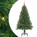 vidaXL Mű karácsonyfa 150 LED-del Zöld 150 cm PVC és Acél és Műanyag