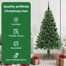 vidaXL Mű karácsonyfa 150 LED-del Zöld 150 cm PVC és Acél és Műanyag
