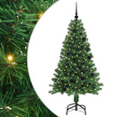 vidaXL Mű karácsonyfa 150 LED-del Zöld 150 cm PVC és Acél és Műanyag