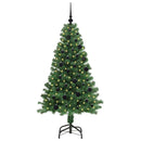 vidaXL Mű karácsonyfa 150 LED-del Zöld 150 cm PVC és Acél és Műanyag