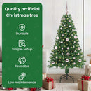 vidaXL Mű karácsonyfa 150 LED-del Zöld 150 cm PVC és Acél és Műanyag