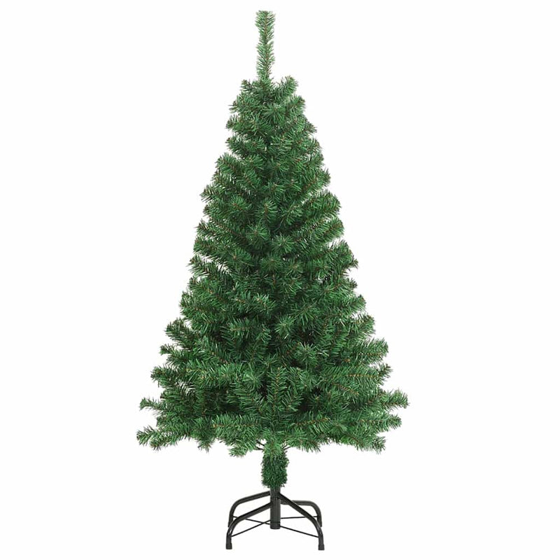 vidaXL Mű karácsonyfa 150 LED-del Zöld 150 cm PVC és Acél és Műanyag