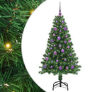 vidaXL Mű karácsonyfa 150 LED-del Zöld 150 cm PVC és Acél és Műanyag
