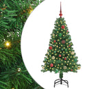 vidaXL Mű karácsonyfa 150 LED-del Zöld 150 cm PVC és Acél és Műanyag