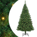 vidaXL Mű karácsonyfa 300 LED-del Zöld 180 cm PVC és Acél és Műanyag