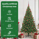 vidaXL Mű karácsonyfa 300 LED-del Zöld 180 cm PVC és Acél és Műanyag