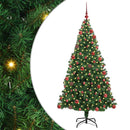vidaXL Mű karácsonyfa 300 LED-del Zöld 180 cm PVC és Acél és Műanyag
