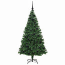 vidaXL Mű karácsonyfa 300 LED-del Zöld 180 cm PVC és Acél és Műanyag