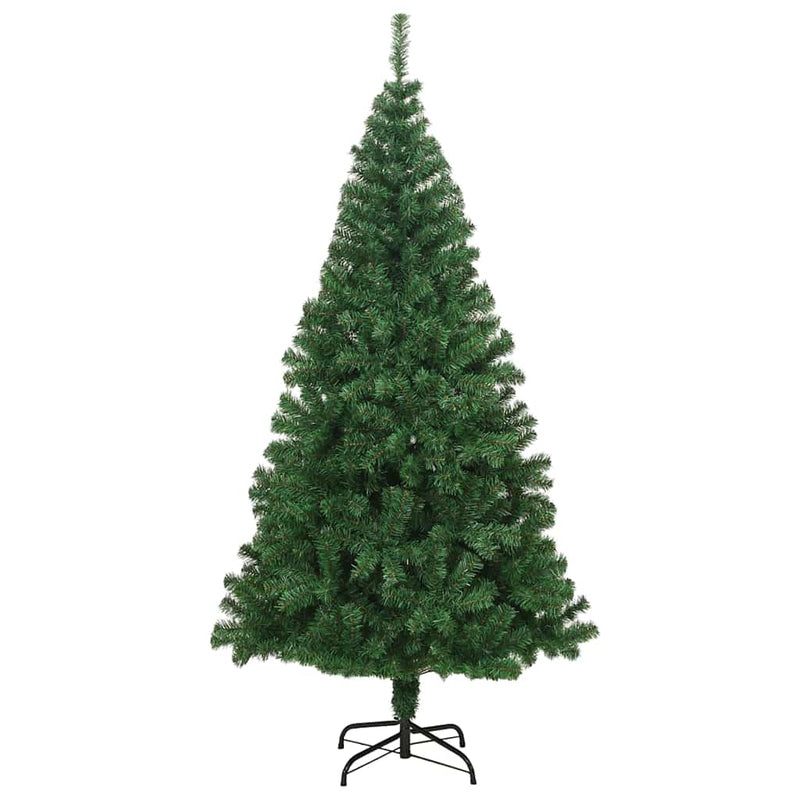 vidaXL Mű karácsonyfa 300 LED-del Zöld 180 cm PVC és Acél és Műanyag