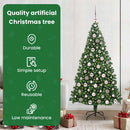 vidaXL Mű karácsonyfa 300 LED-del Zöld 180 cm PVC és Acél és Műanyag