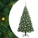 vidaXL Mű karácsonyfa 300 LED-del Zöld 180 cm PVC és Acél és Műanyag