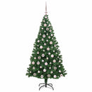 vidaXL Mű karácsonyfa 300 LED-del Zöld 180 cm PVC és Acél és Műanyag