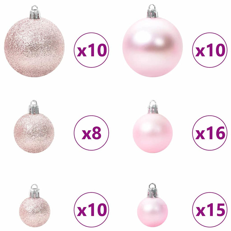 vidaXL Mű karácsonyfa 300 LED-del Zöld 180 cm PVC és Acél és Műanyag