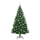 vidaXL Mű karácsonyfa 300 LED-del Zöld 180 cm PVC és Acél és Műanyag
