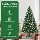vidaXL Mű karácsonyfa 300 LED-del Zöld 180 cm PVC és Acél és Műanyag
