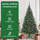 vidaXL Mű karácsonyfa 300 LED-del Zöld 180 cm PVC és Acél és Műanyag